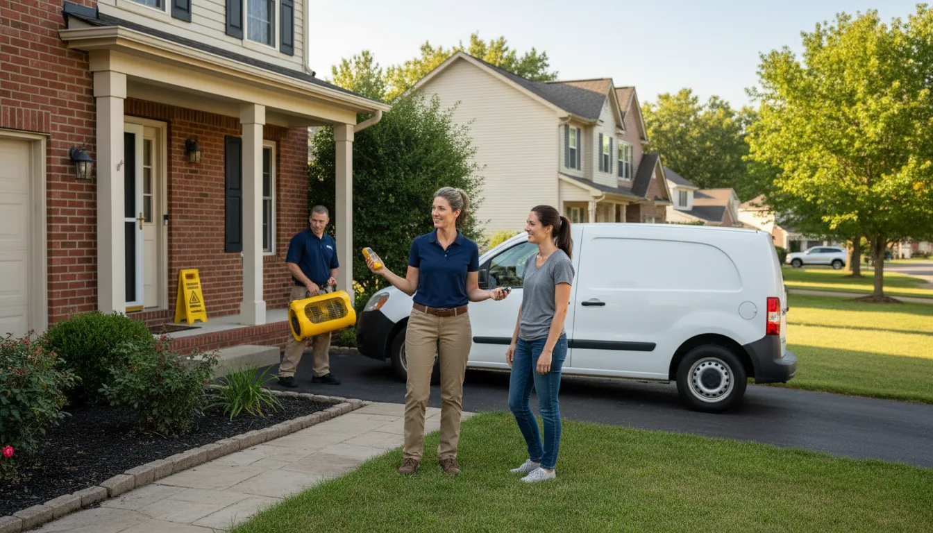 Residential water damage restoration in Amelia, LA